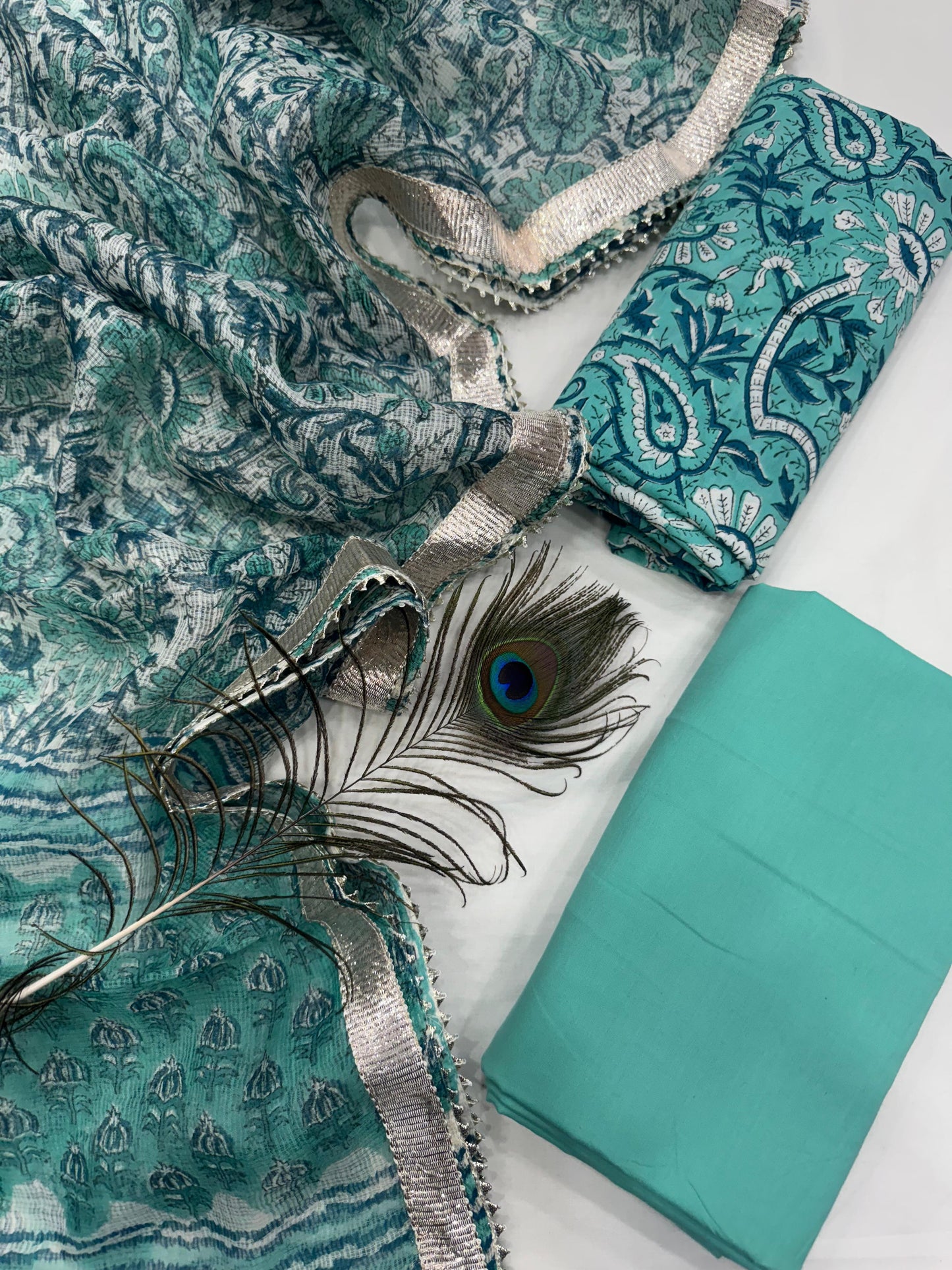 Cotton suit Set With Kota Doriya Dupatta