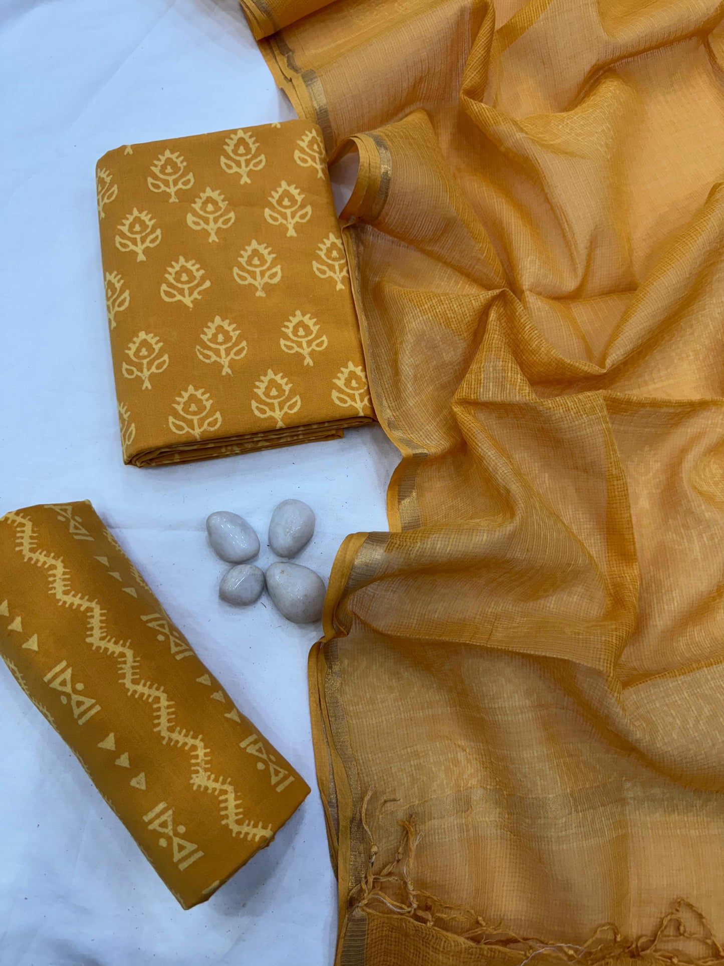 Cotton Suit set With Kota Doriya Dupatta