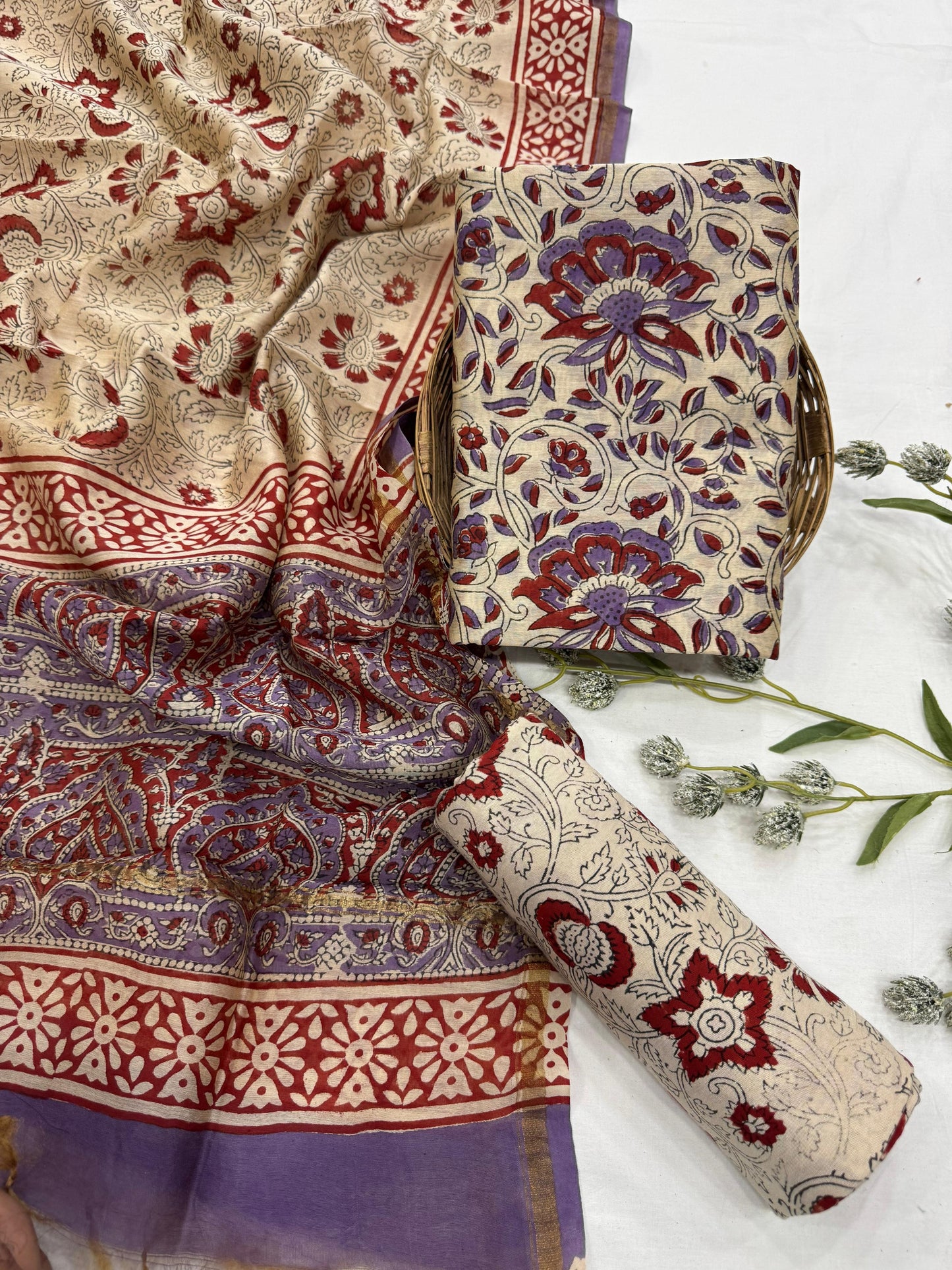 Chanderi Silk Suit Set