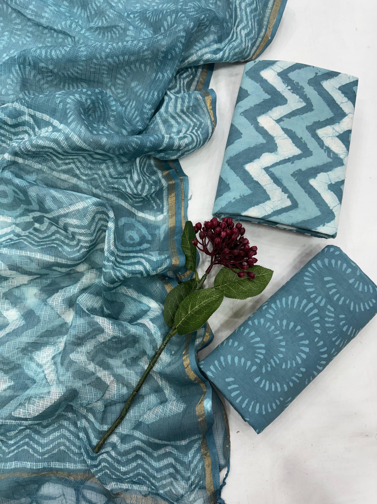 Cotton Suit With Kota Doriya Dupatta