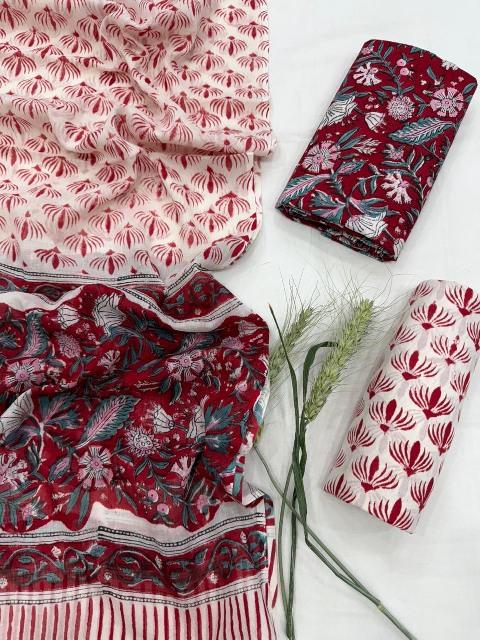 Cotton Suit Mulmul Dupatta