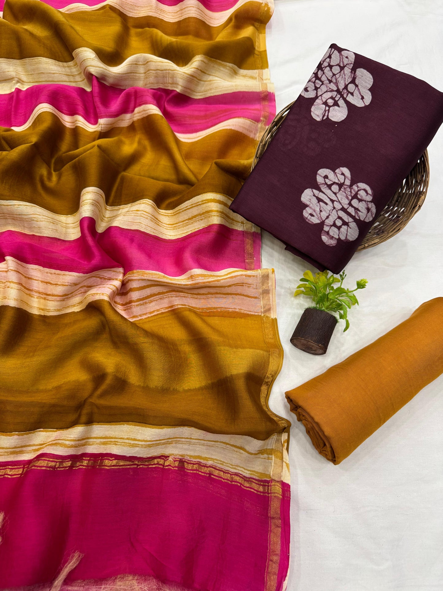 Chanderi Silk Suit Set