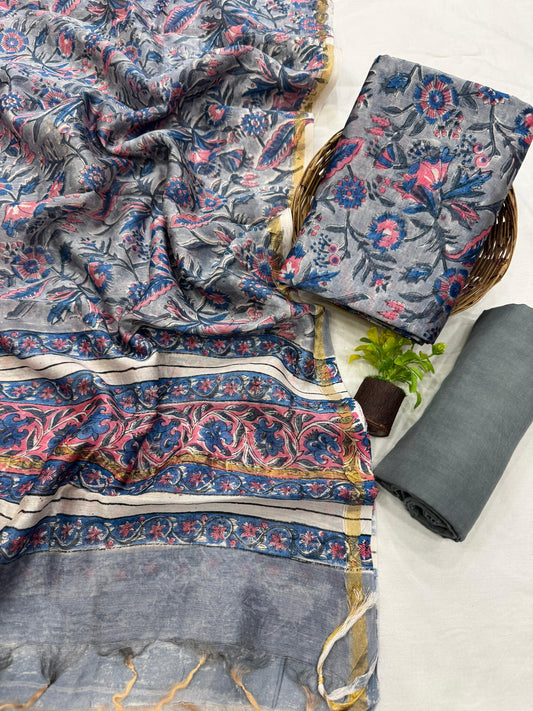 Chanderi Silk Suit Set