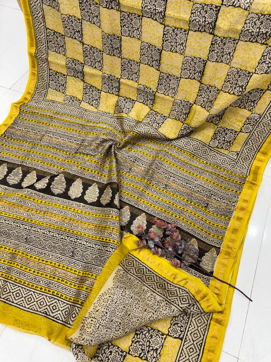 Hastkala Maheshwari silk saree
