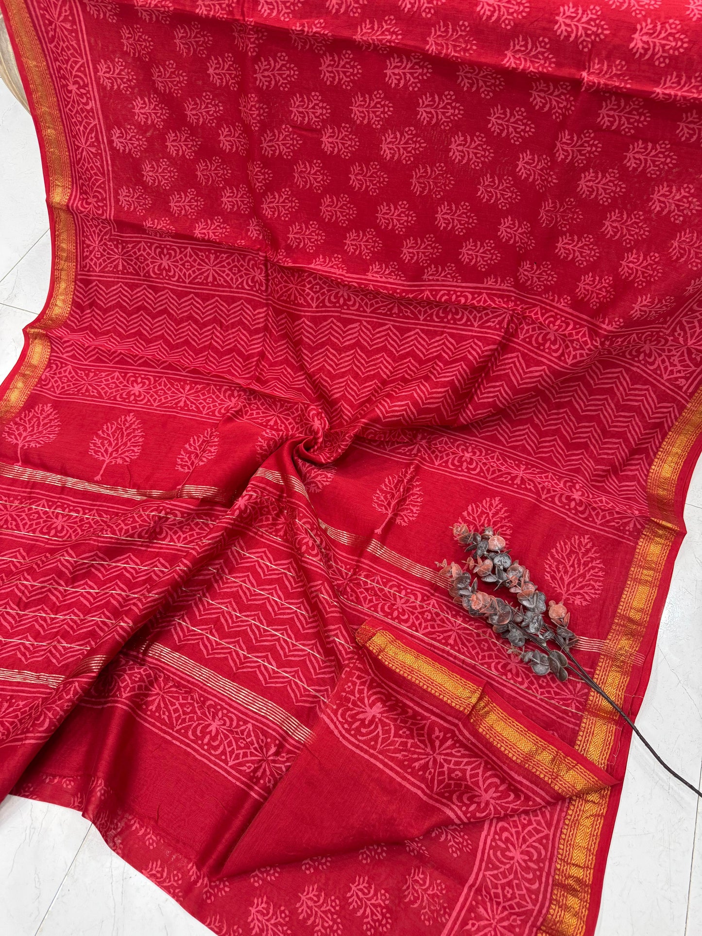 Handloom Maheshwari silk saree