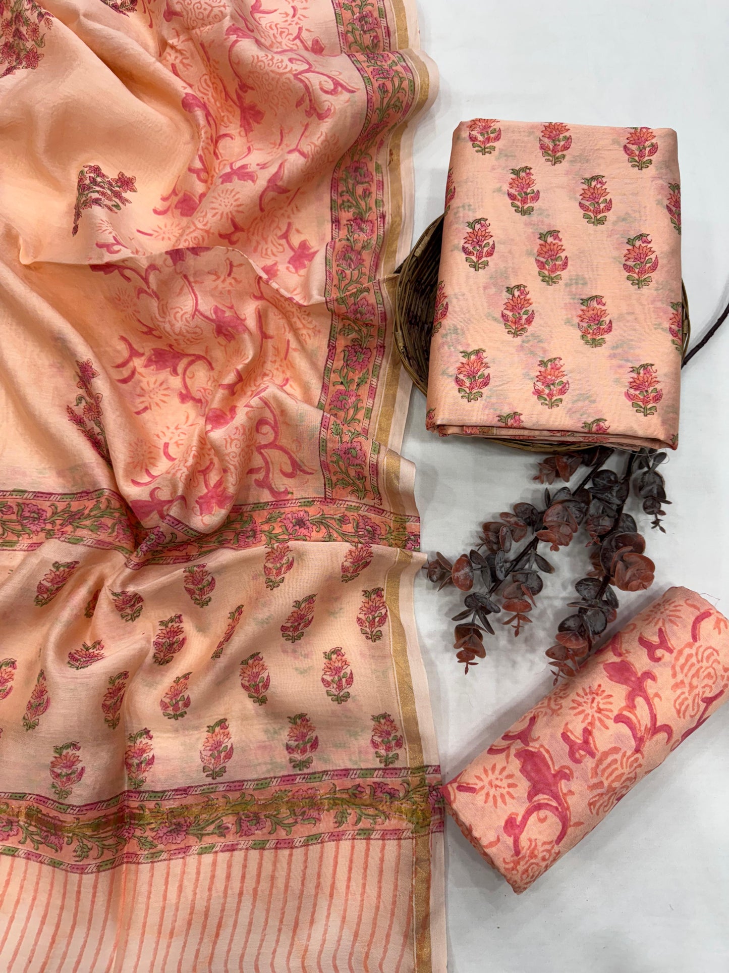 Chanderi Silk Suit Set