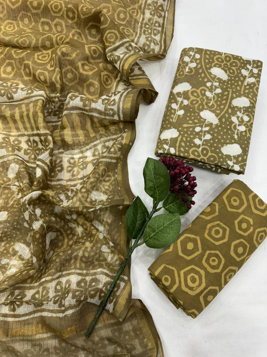 Cotton Suit Set With Kota Doriya Dupatta