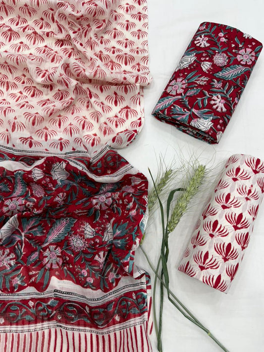 Cotton Suit Mulmul Dupatta
