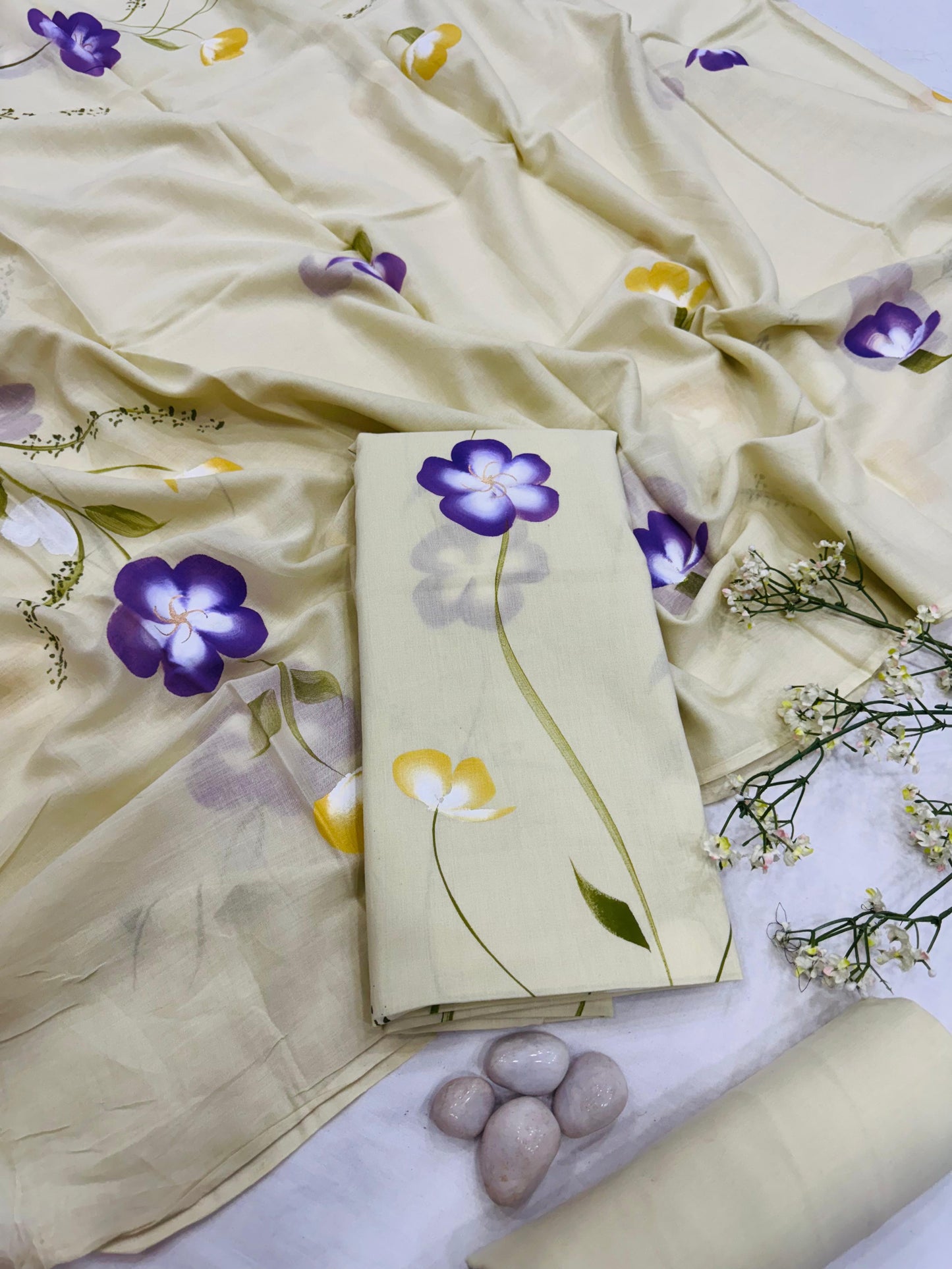 Cotton Suit Mulmul Dupatta